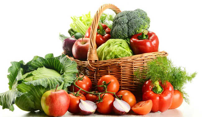 basket vegetables