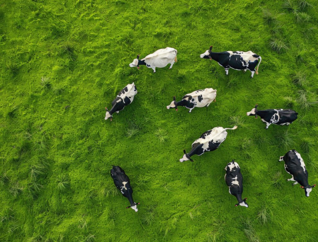Grass-fed cows