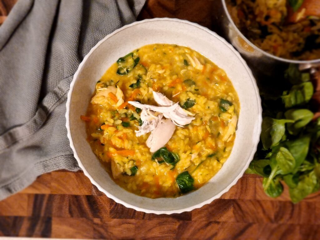 Immune-supporting bone broth risotto