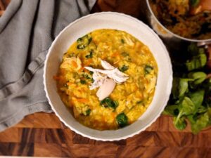 Immune-supporting bone broth risotto